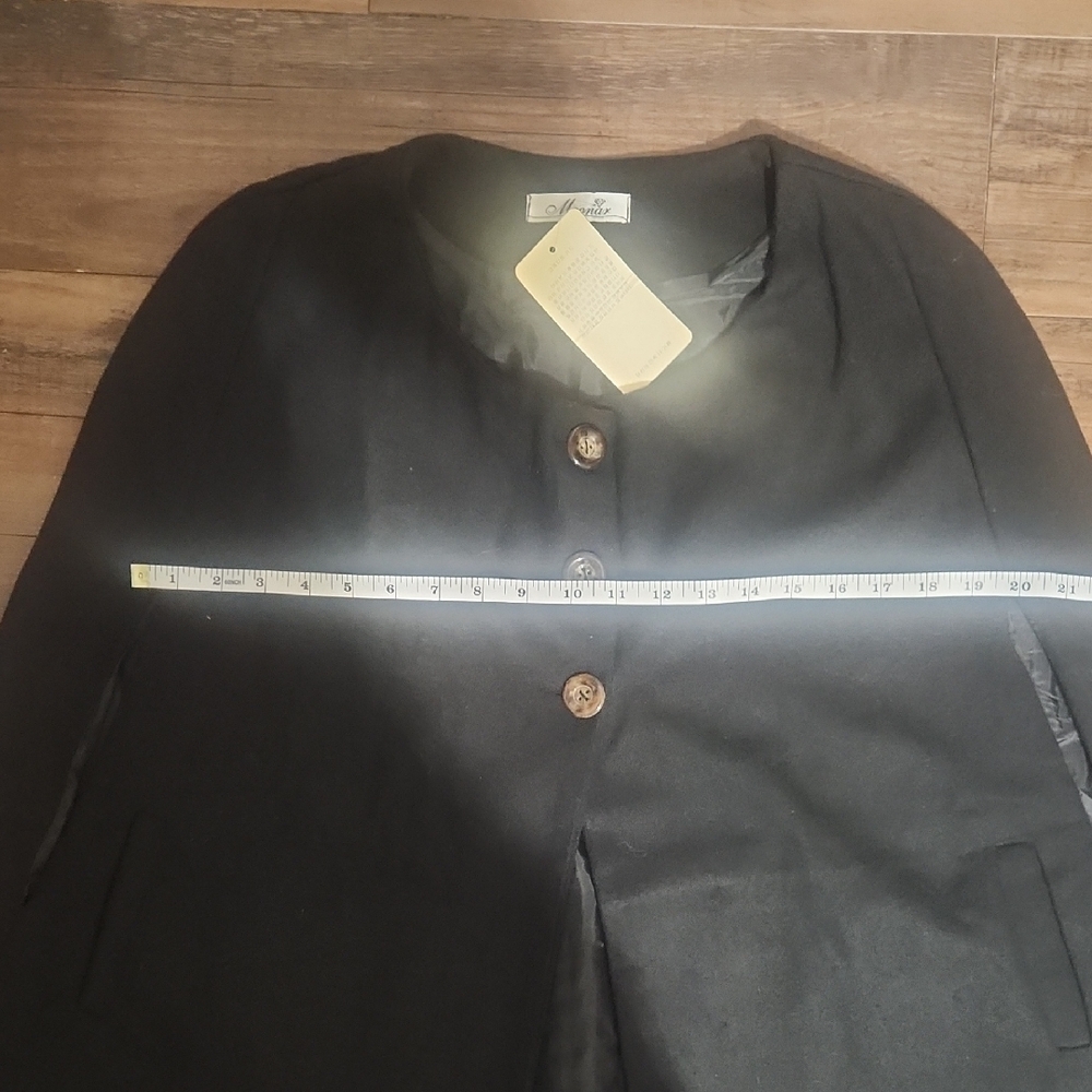MOONAR Black Women's Fully Lined Carolers Cape/Jacket Size Large NWT - Picture 12 of 13